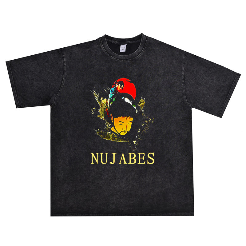 Rock Star T Shirt Nujabes Printed T-shirt Short Sleeve Loose Men and Women