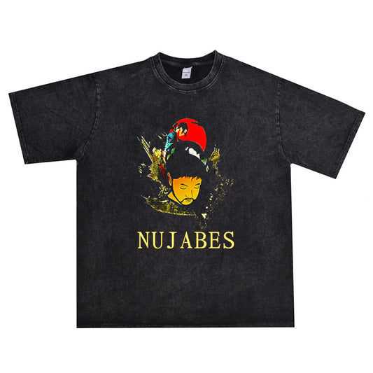 Rock Star T Shirt Nujabes Printed T-shirt Short Sleeve Loose Men and Women