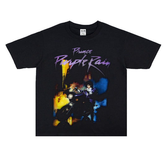 Rock Star T Shirt Prince Rogers Nelson the Artist Loose Print Cotton T-shirt