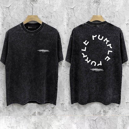 Purple Brand Distressed T Shirts Short Sleeve