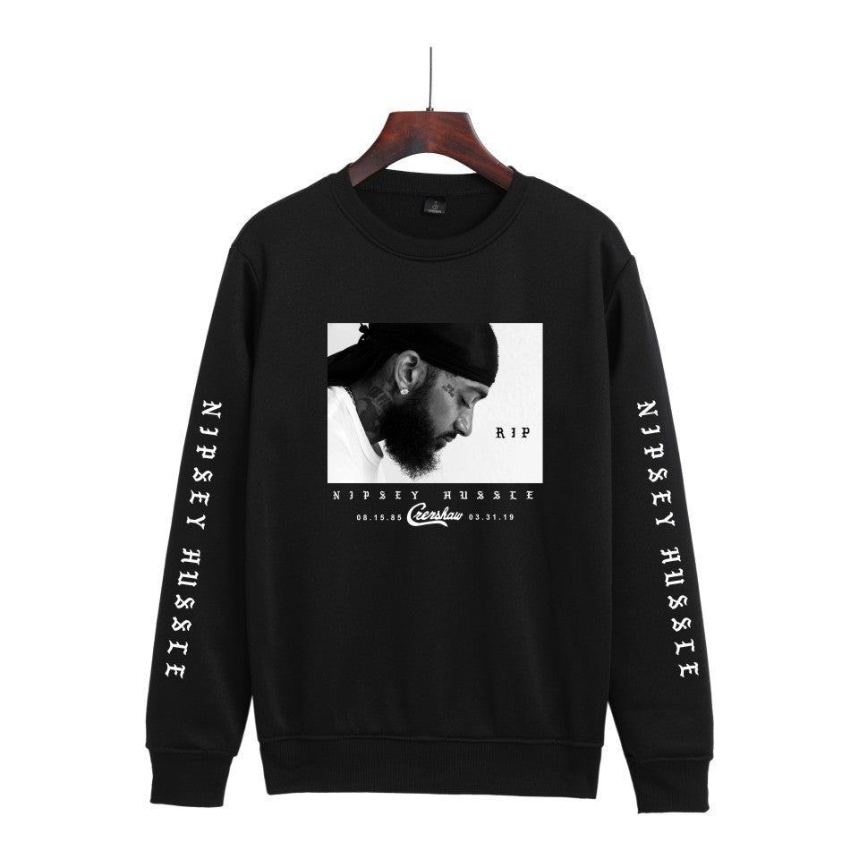 Nipsey Hussle Hoodie Rap Men's and Women's Loose round Neck Sweater