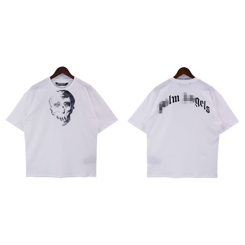 Palm Angle T Shirts Half Skull Pattern
