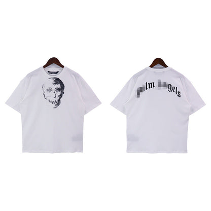 Palm Angle T Shirts Half Skull Pattern