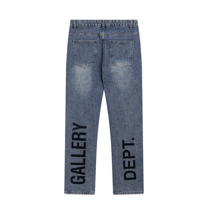 Gallery Dept Pant Printed Straight-Leg Denim Trousers for Men and Women