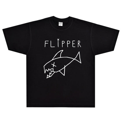 Rock Star T Shirt Kurt Cobain Flipper T-shirt Kurt Curbain Loose Style Street Style Short Sleeve