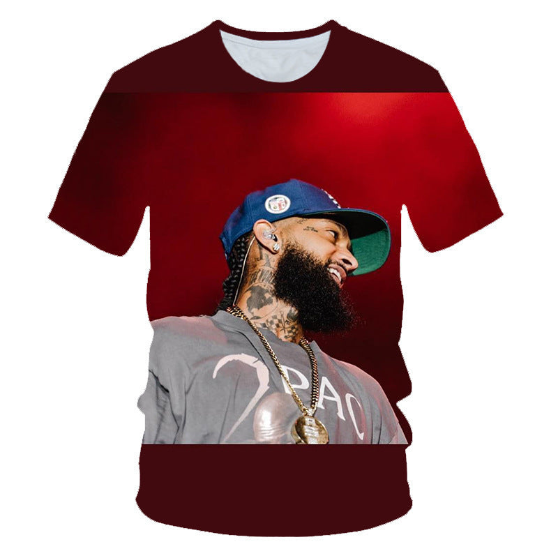 Nipsey Hussle T Shirts American Rapper 3D Printed T-shirt