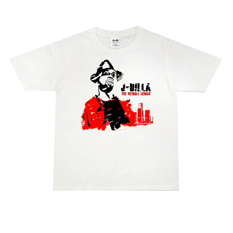 Rock Star T Shirt European and American Hip-Hop J. Dilla Jay Dee Washed Distressed T-shirt Short Sleeve Loose