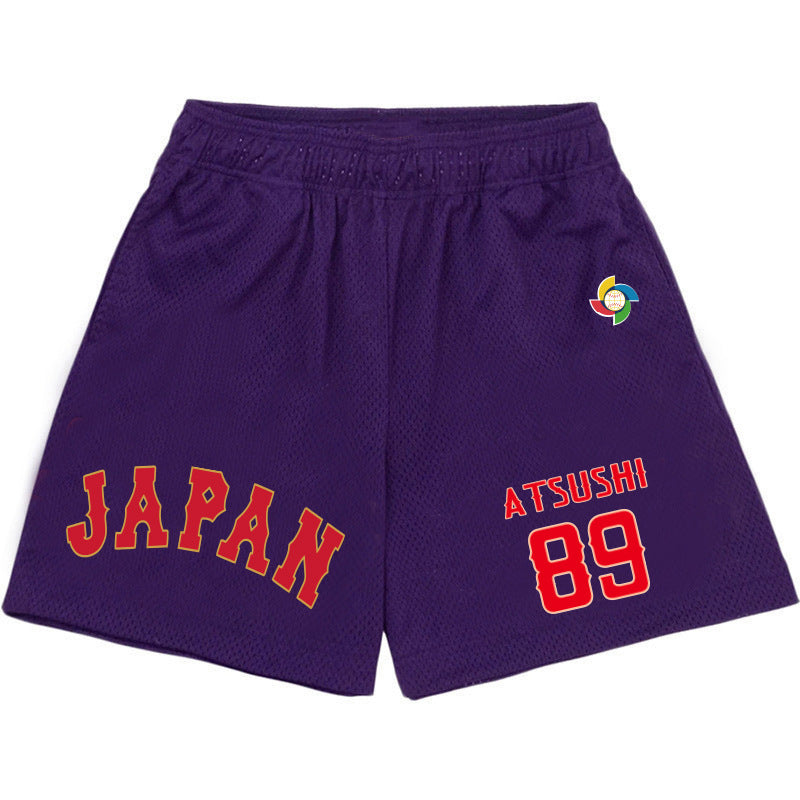 MLB Shorts WBC Otani Shohei No. 16 Ball Shirt Shorts Men's Summer Beach Pants Sports (Part 2)