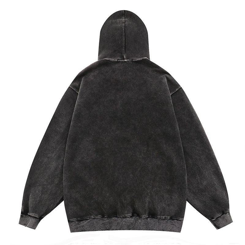 Men Hoodie Turtleneck Hooded Sweater Sweater Hip Hop Retro Couple Coat