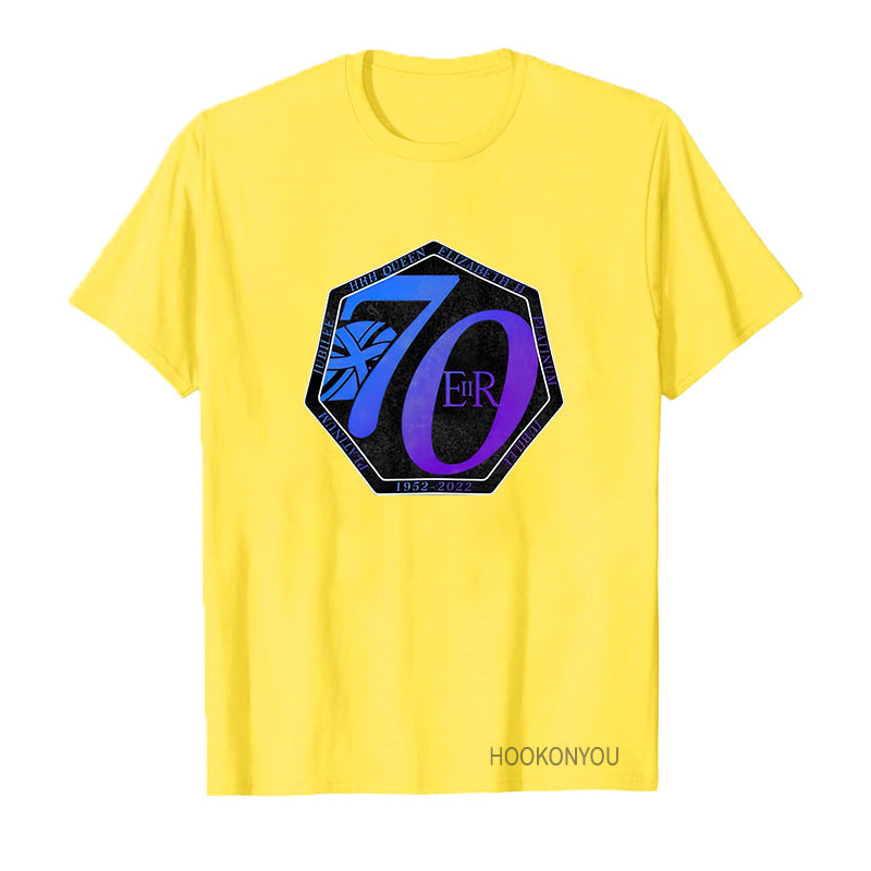 Inspired by Queen's Platinum Jubilee 2022 Elizabeth 70 Years T-shirt Casual Fashionable