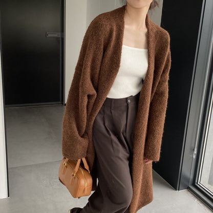 Women Cardigan Sweater Autumn and Winter Woolen Coat Baggy Coat Long Sleeve Jacket K331