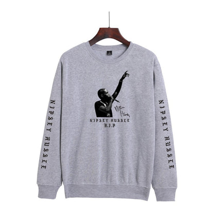Nipsey Hussle Hoodie Rap Men's and Women's Loose round Neck Sweater