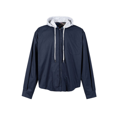 MIJKO Mens Jacket Plaid Hooded Jacket