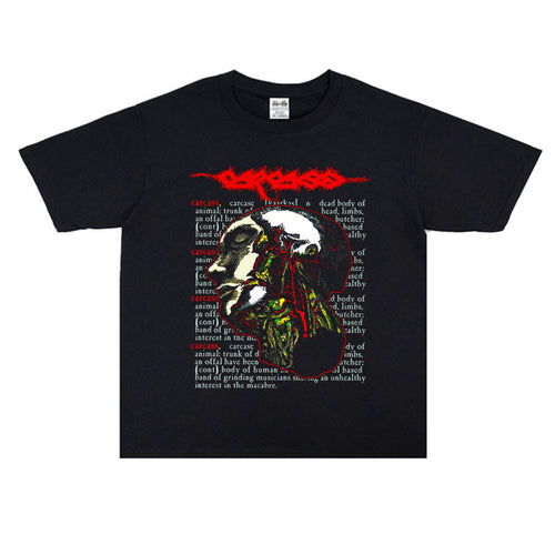 Rock Star T Shirt Carcass Corpse Band Printed T-shirt Cotton Men and Women Short Sleeve