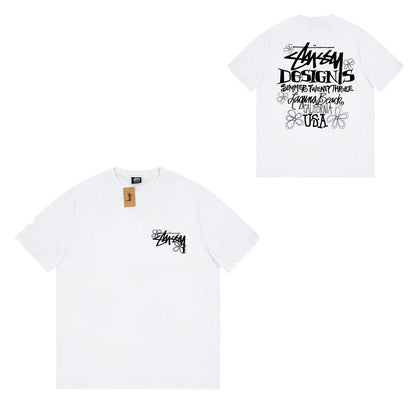 Stuss Women's Short-sleeved T-shirt Heavy Cotton