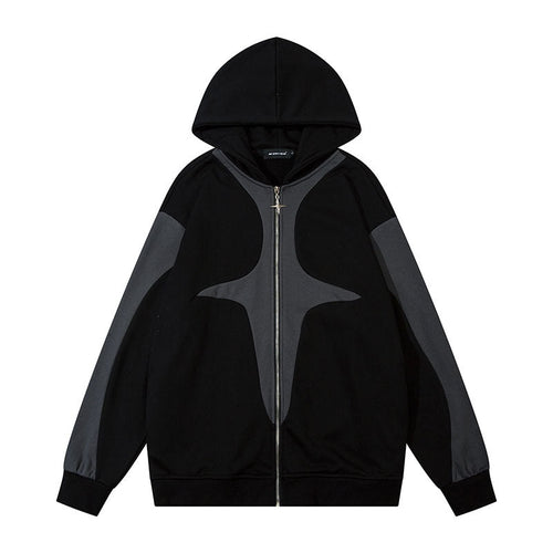 Men Hoodie Hip Hop Vibe Style Casual Zip Coat Men and Women