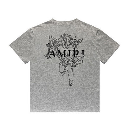 Amiri T Shirt Printed Casual Hip Hop round Neck Short Sleeve T-shirt