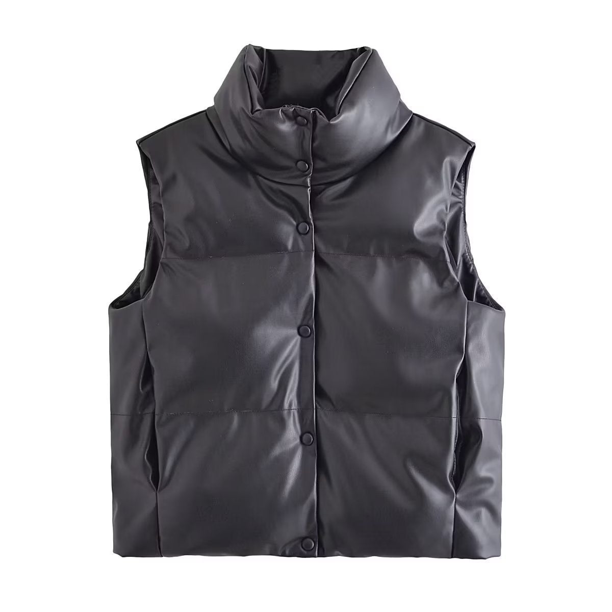 Women Cotton Coat Fashion Casual Leather Vest