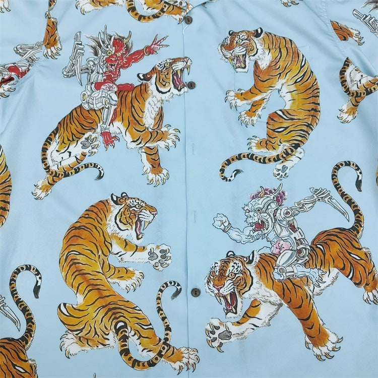GUILTYPARTIES TIGER Shirts Hawaiian long-sleeved shirts