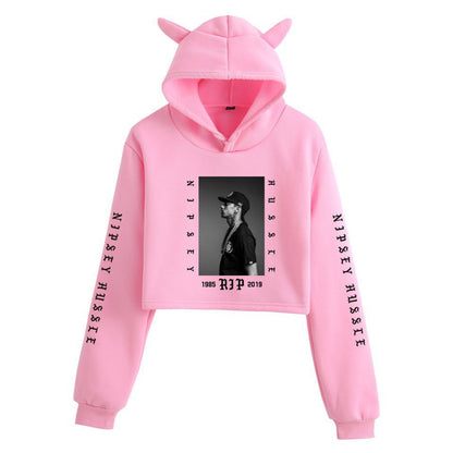 Nipsey Hussle Hoodie Rap Star Trendy Loose Cat Ears for Women (Part 2)
