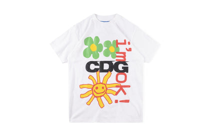 Cpfm T Shirt Hip Hop Letter Smiley Face Printed Men's Short Sleeve T-shirt