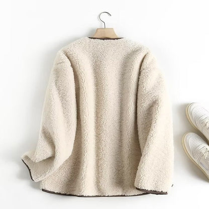 Women Cotton Coat Idle Style Loose Zip