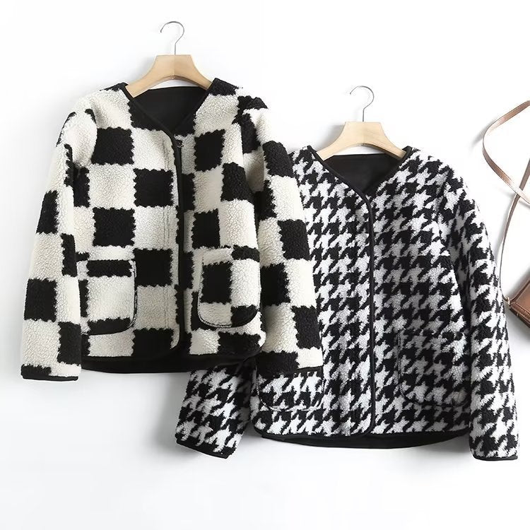Women Cotton Coat Imitation Lamb Plush Loose