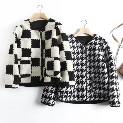 Women Cotton Coat Imitation Lamb Plush Loose