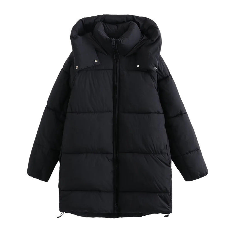 Women Cotton Coat Warm and Loose Fashion Casual Hooded Coat