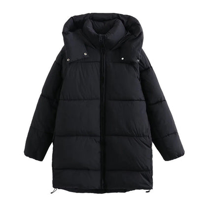 Women Cotton Coat Warm and Loose Fashion Casual Hooded Coat
