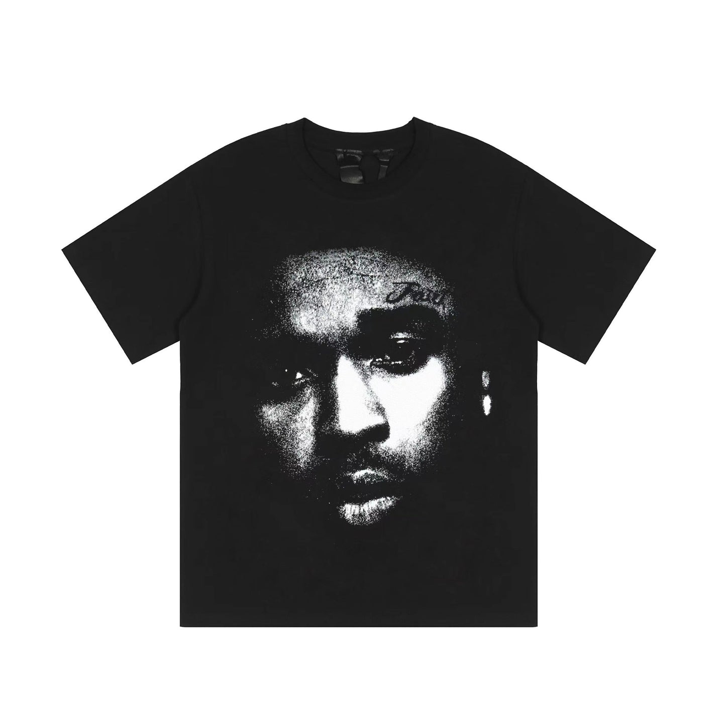 Vlone T Shirts Portrait Printing Short Sleeve T-shirt Men and Women Couple High Street Loose Hip Hop Large V Half Sleeve