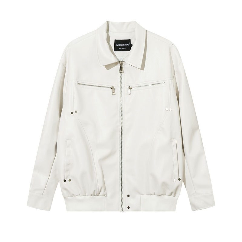 Women Jackets Vintage PU Leather Jacket