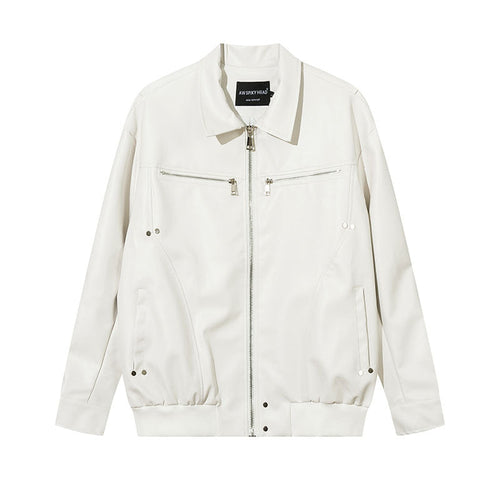 Women Jackets Vintage PU Leather Jacket