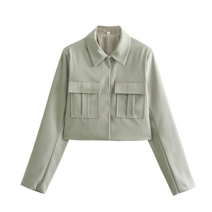 Women Pants Spring Short Jacket Casual Trousers Suit