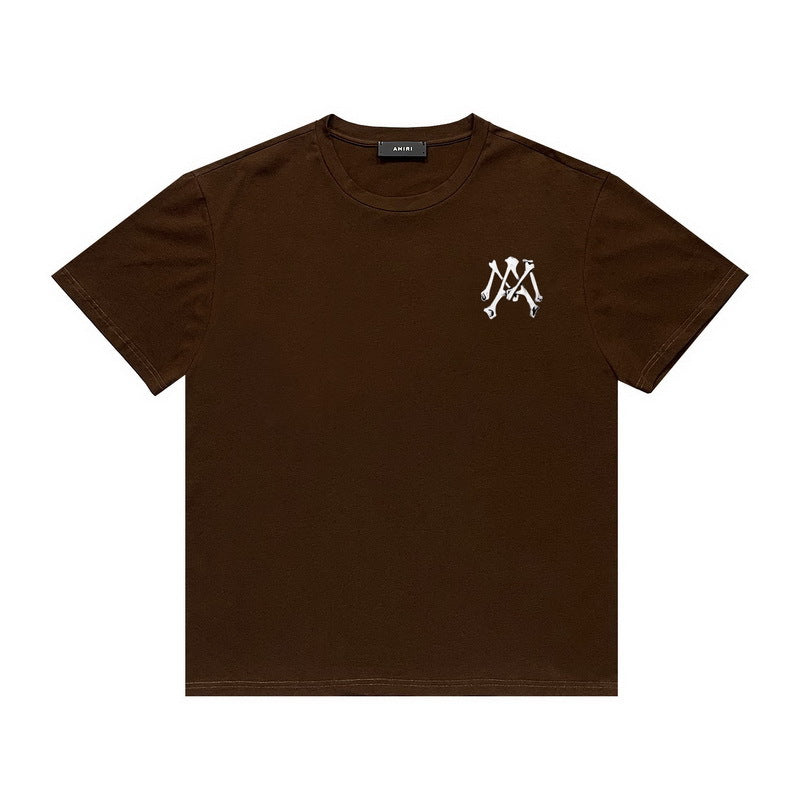 Amiri T Shirt Printed Casual Hip Hop round Neck Short Sleeve T-shirt