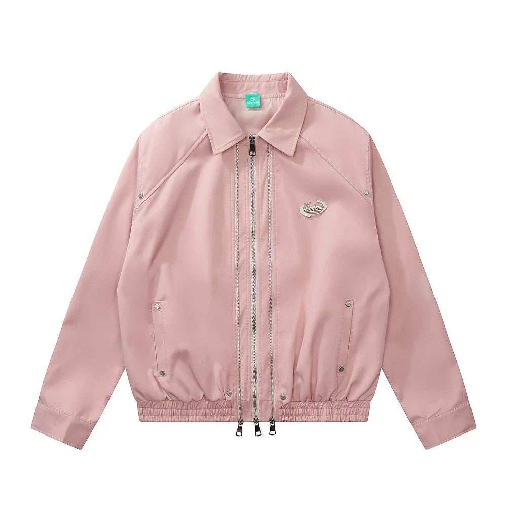 Men Jacket Coat Men's Spring and Autumn Zipper Stitching Flight Jacket