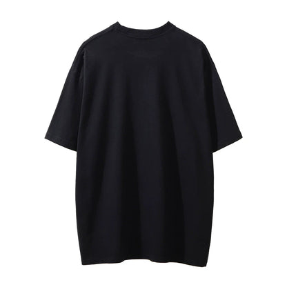 Men Vintage T-Shirt Short-Sleeved T-shirt Men's round Neck T-shirt Summer Loose