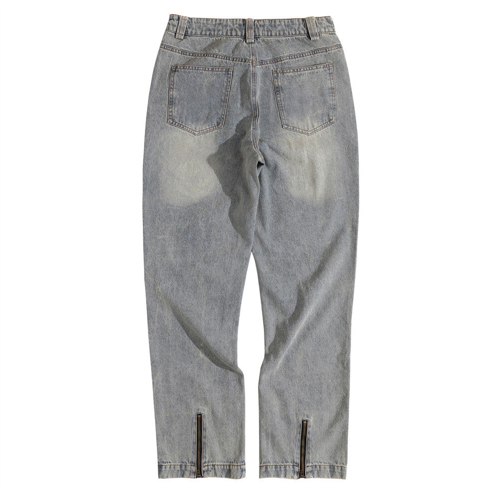 Men Jeans Casual Micro-Elastic Split