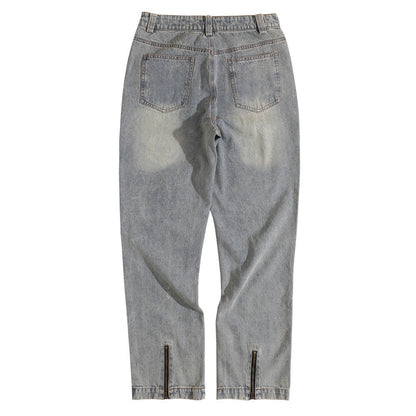 Men Jeans Casual Micro-Elastic Split