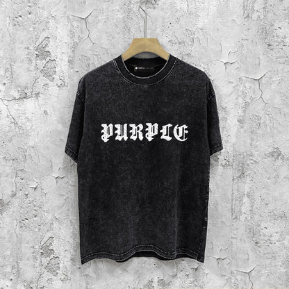 Purple Brand Distressed T Shirts Short Sleeve