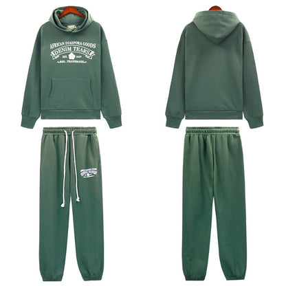 Denim Tears Outfit:Hoodie/Sweatpants (Separate Purchase Options) Casual Hooded Sweatshirt Sweatpants