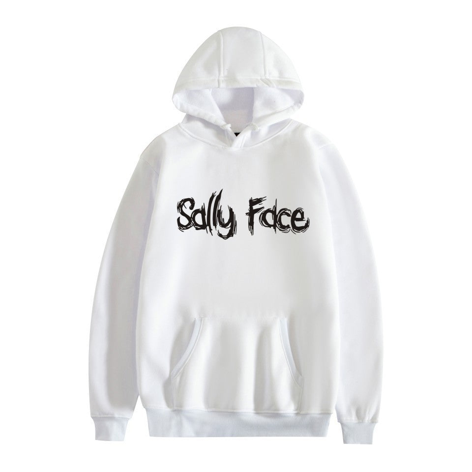 Sally Face Hoodie Fleece-Lined Sally Face Character Print