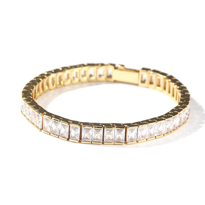 Bracelet Rectangular Zirconium Bracelet with Spring Set Spectrum St. Valentine's