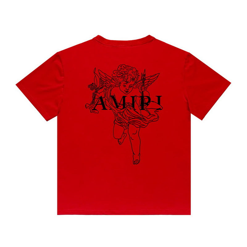 Amiri T Shirt Printed Casual Hip Hop round Neck Short Sleeve T-shirt