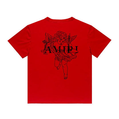 Amiri T Shirt Printed Casual Hip Hop round Neck Short Sleeve T-shirt