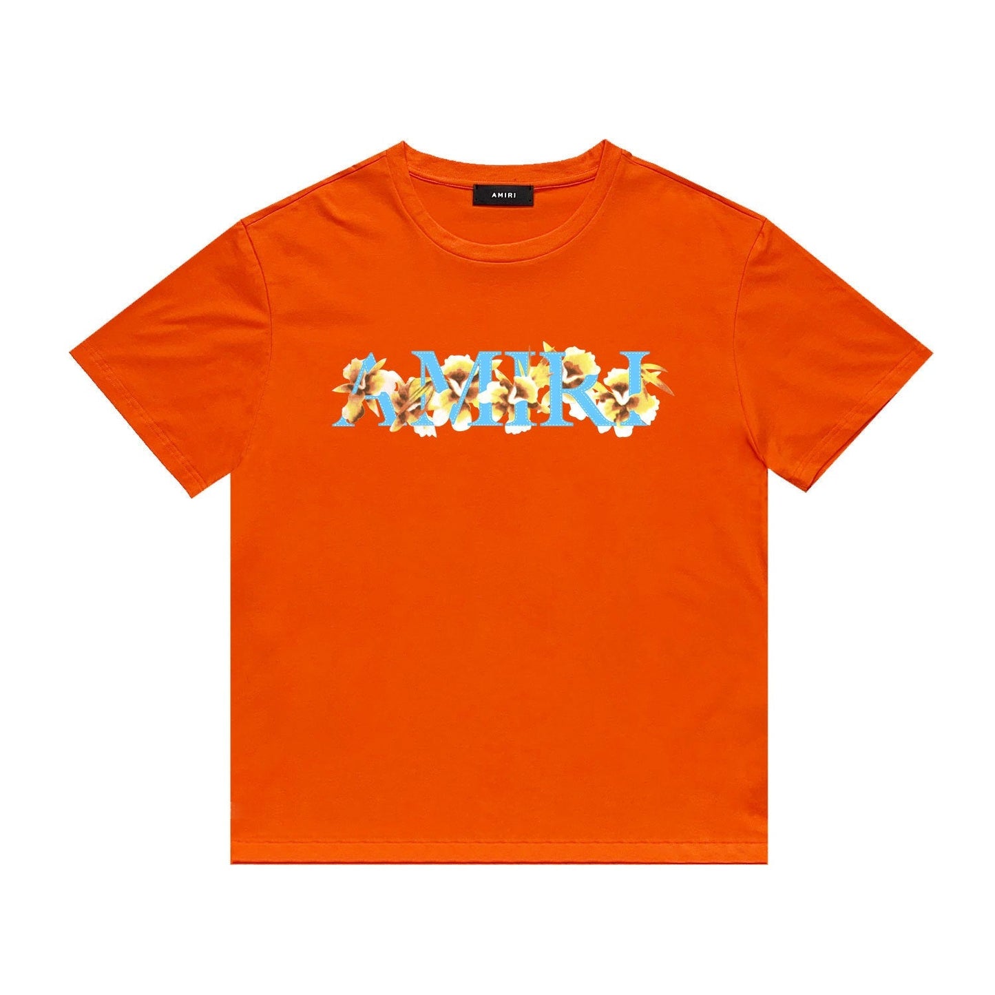 Amiri T Shirt Flower Print Casual Hip Hop Short Sleeve T-shirt