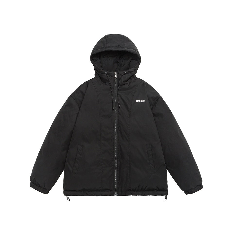 Unisex Coat Loose Hooded Winter Thick Cotton Clothing