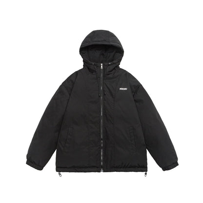 Unisex Coat Loose Hooded Winter Thick Cotton Clothing