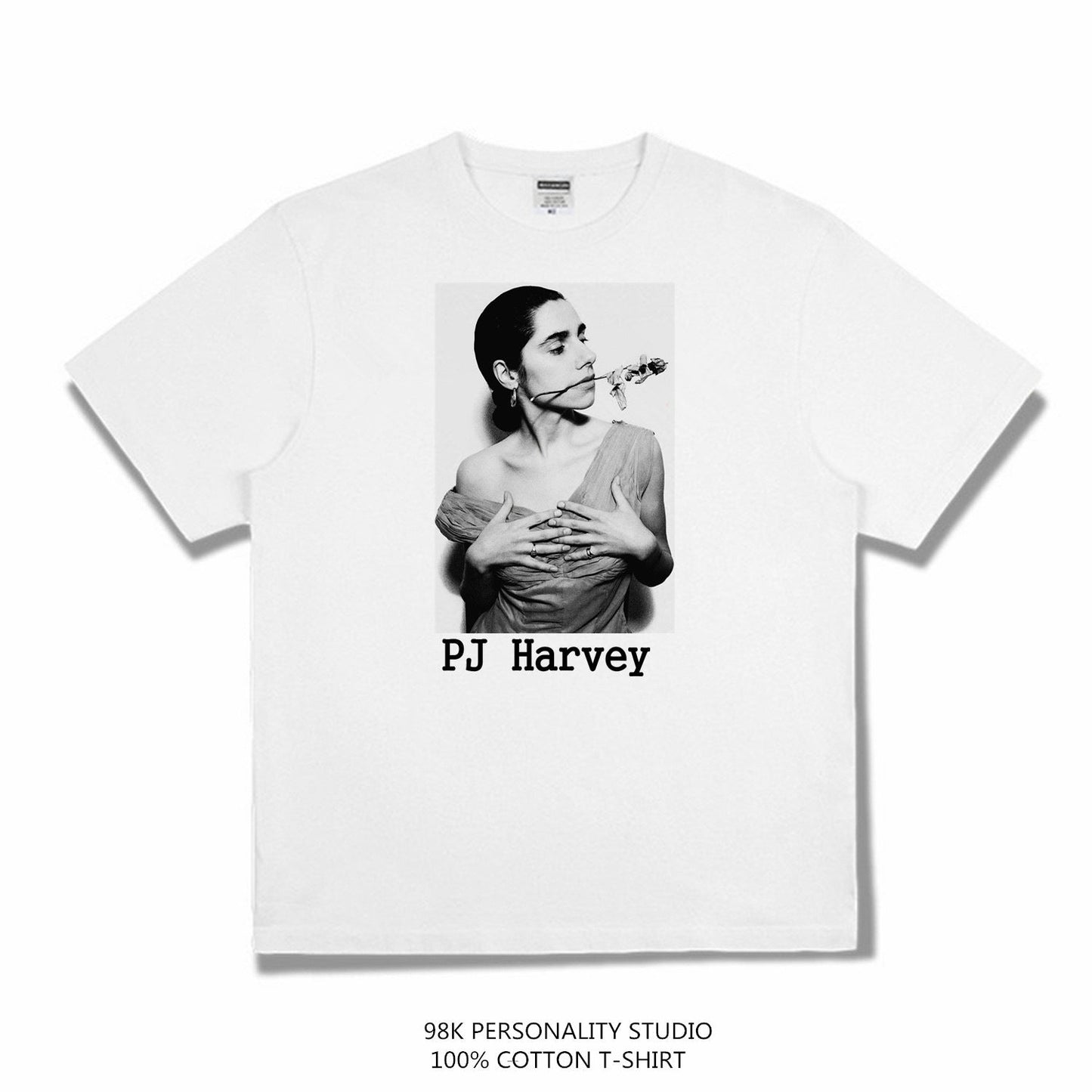Rock Star T Shirt P J Harvey Female Singer Fashion Brand Printing T-shirt Short Sleeve Cotton