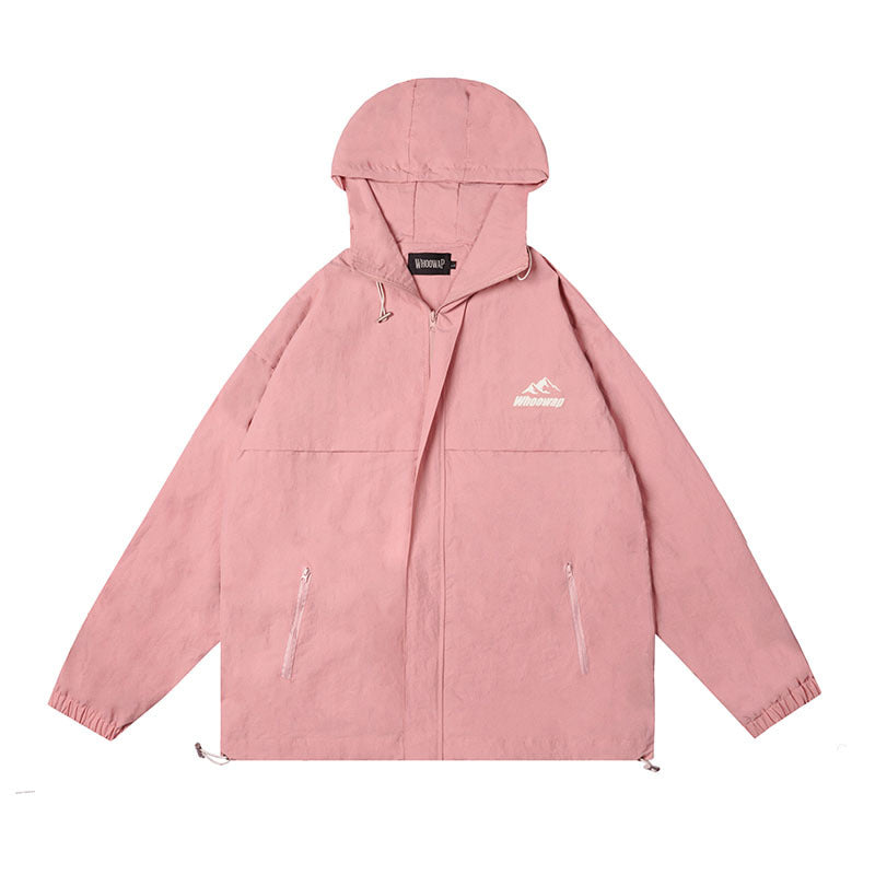 Women Jackets Retro Hooded Trench Coat Oversize Solid Color